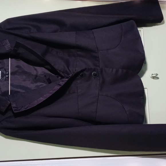 Women's My Michelle Large black figure tailored suit blazer jacket - Picture 3 of 9